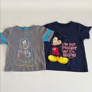 Disney Mickey Mouse Kids Tees - Gray and Navy Boys 3T